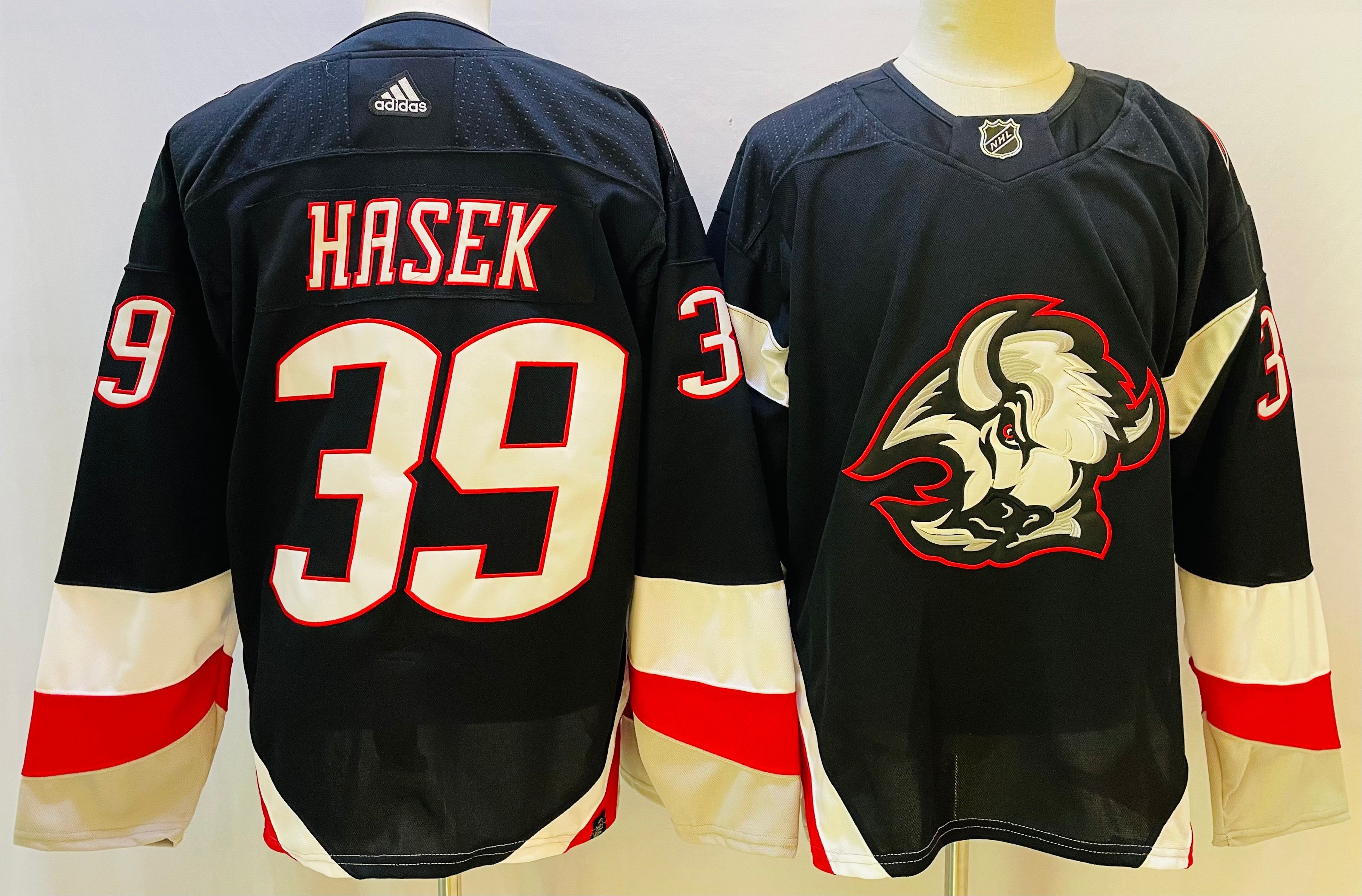 Men Buffalo Sabres #39 Hasek Black Throwback 2022 Adidas NHL Jersey->arizona coyotes->NHL Jersey